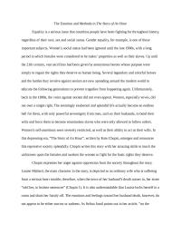 The Emotion and Methods in The Story of An Hour