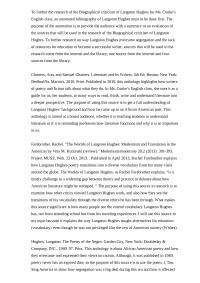 Annotated Bibliography Of Langston Hughes