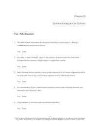 Communicating Across Cultures