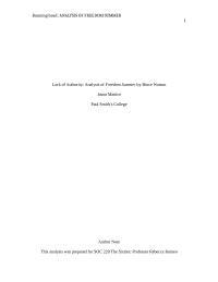 Freedom Summer Analysis By Bruce Watson