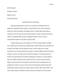 Joseph Stalin and His Necessity