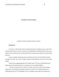 Australia’s Economic Analysis