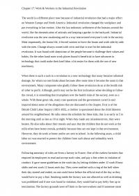 Work & Workers In The Industrial Revolution