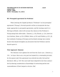 Prenuptial Brief