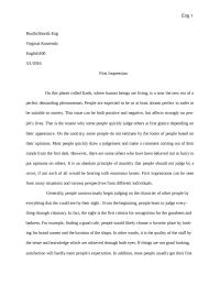 First Impression Eng