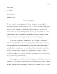 Interview research project