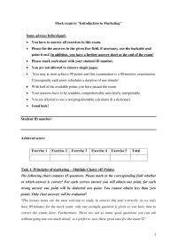 Principles of marketing mocktest