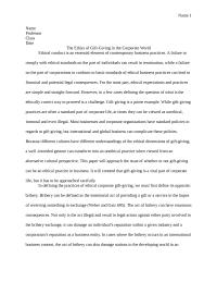The Ethics of Gift-Giving in the Corporate World