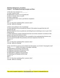 Marketing Marketing Management