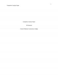 Competitor Analysis Paper