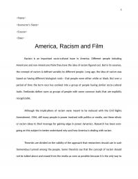 America, Racism and Film