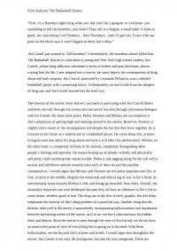 Basketball Diaries Film Analysis