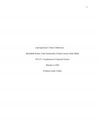 FIN 571-Foundations of Corporate Finance