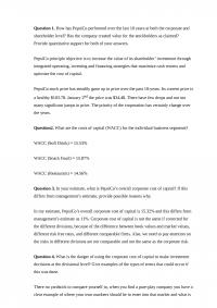 Coporate Finance Case Pepsico