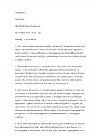 HR in Health Care Management