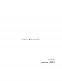 Proposal Essay Rough Draft