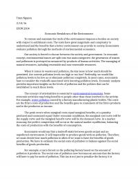 Economics In The Environment