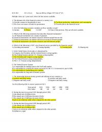 Money and Banking Ch 1 Homework