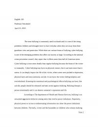 Bullying English 120Professor
