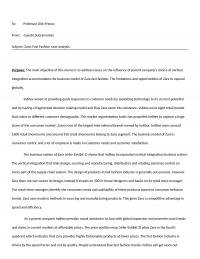 ZARA case memo