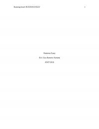 Business Essay