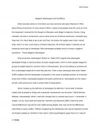 Negative Stereotypes and the Effects