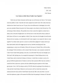 Cuban American Relations