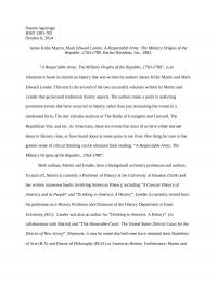 A Respectable Army Book Review