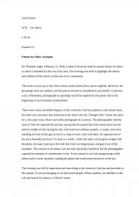 Fusion Art Show Synopsis