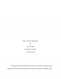 Ethics and Project Management