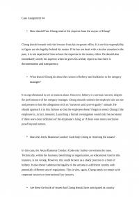 Chong Case Study
