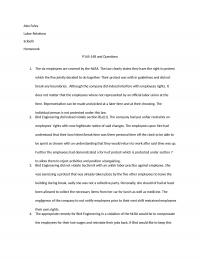Labor and Relations Homework