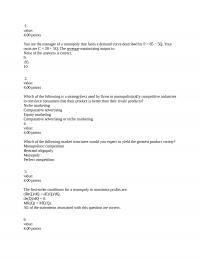 Managerial economics testbank