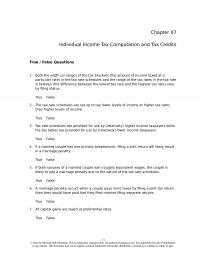 Individual Income Tax Computation and Tax Credits