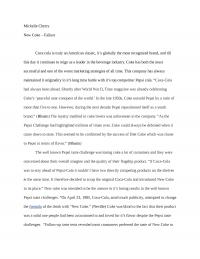 Why coke failed- Michelle Cherry