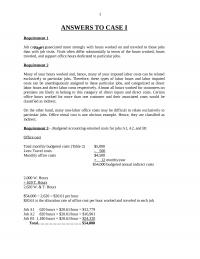 Cost Accounting 1ANSWERS TO CASE
