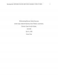 Differentiating Between Market Structures