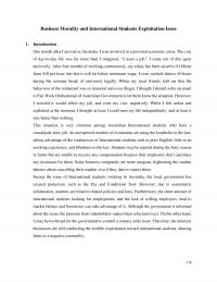 Business Morality And International Students Exploitation Issue