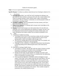 Speech Outline for informative