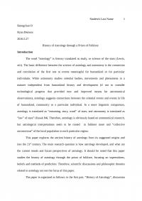 History of Astrology through a Prism of Folklore