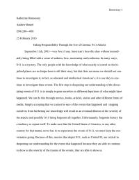Taking Responsibility Through the Use of Cinema: 9/11 Attacks