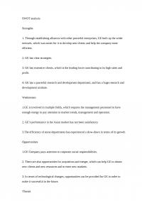 GE SWOT Analysis