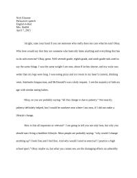 Persuasive Speech Nick