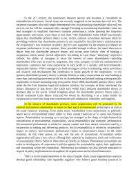 Shareholder's Primacy