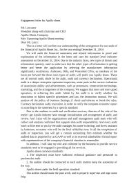Engagement Letter for Apollo shoes