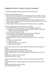 Singapore Airline case study
