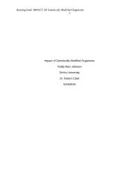 Impact of Genetically Modified Organisms