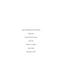 Health and Nutrition Wellness Paper