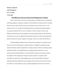 The Differences between Financial and Managerial Accounting