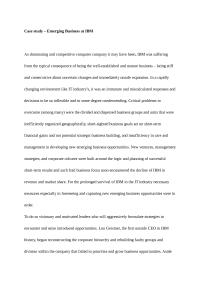 Case: Emerging Business at IBM (A) (HBS #304075)